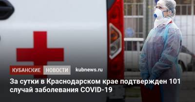 За сутки в Краснодарском крае подтвержден 101 случай заболевания COVID-19