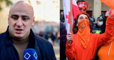 "Свободу Мелия!": сторонники ЕНД устроили акцию у Тбилисского суда - видео