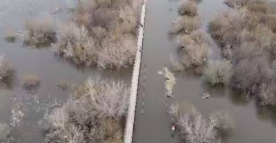 Появилось видео затопленного моста в Кстовском районе