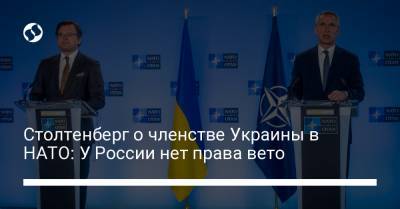 Столтенберг о членстве Украины в НАТО: У России нет права вето