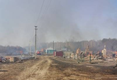 В рязанской деревне сгорели 15 домов и хозпостроек