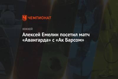 Алексей Емелин посетил матч «Авангарда» с «Ак Барсом»