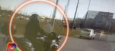 ГИБДД Петрозаводска опубликовала видео очередной погони за мотоциклистом