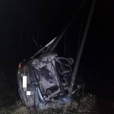 Водитель легковушки погиб, влетев в столб в Волховском районе
