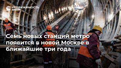 Семь новых станций метро появится в новой Москве в ближайшие три года