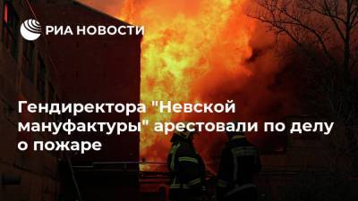 Гендиректора "Невской мануфактуры" арестовали по делу о пожаре