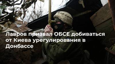 Лавров призвал ОБСЕ добиваться от Киева урегулирования в Донбассе