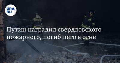 Путин наградил свердловского пожарного, погибшего в огне