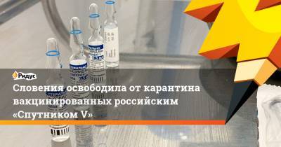 Словения освободила от карантина вакцинированных российским «Спутником V»