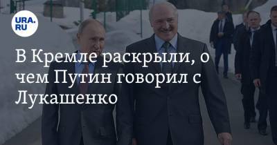 В Кремле раскрыли, о чем Путин говорил с Лукашенко