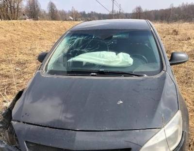 Водитель пострадал в ДТП со столбом в Смоленской области