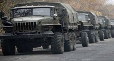 В Крыму засняли новые колонны военной техники