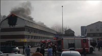 В Москве загорелось одно из зданий Пенсионного фонда