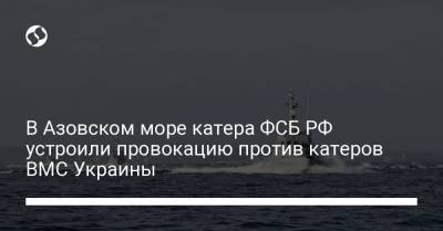 В Азовском море катера ФСБ РФ устроили провокацию против катеров ВМС Украины