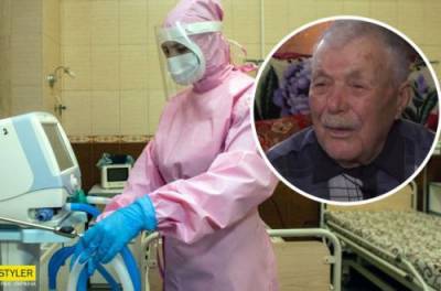 Поблагодарил врачей и ушел домой: 100-летний украинец выздоровел от COVID