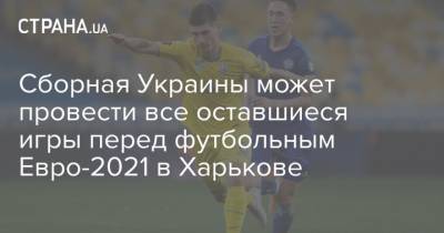 Сборная Украины может провести все оставшиеся игры перед футбольным Евро-2021 в Харькове