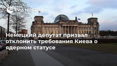 Немецкий депутат призвал отклонить требования Киева о ядерном статусе