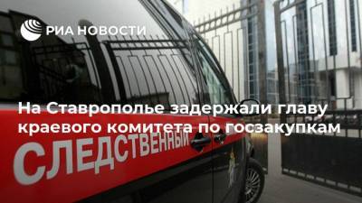 На Ставрополье задержали главу краевого комитета по госзакупкам - ria.ru - Ставрополье - Ставрополь - Пятигорск