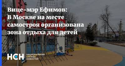 Вице-мэр Ефимов: В Москве на месте самостроя организована зона отдыха для детей
