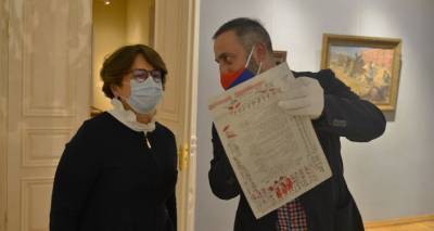 В тбилисском Art Palace открылся "армянский уголок" по случаю визита Нунэ Саркисян