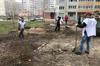 Волонтеры убрали мусор от гаражей на улице Романа Брянского