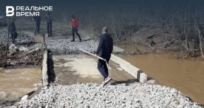 В Высокогорском районе размыло мост: прокуратура контролирует ход восстановительных работ