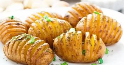 Вкусно, сытно и полезно: простой рецепт картофеля "Гармошка" с шампиньонами