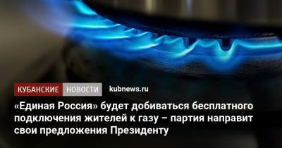 «Единая Россия» будет добиваться бесплатного подключения жителей к газу – партия направит свои предложения Президенту
