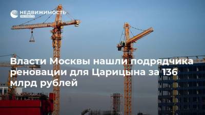 Власти Москвы нашли подрядчика реновации для Царицына за 136 млрд рублей