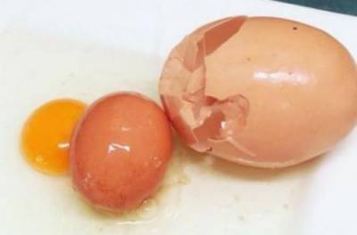 Курица прославилась аномальным яйцом-матрешкой огромных размеров. ВИДЕО
