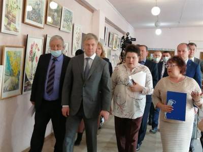 Алексей Русских посетил ДК «Кристалл» в Новоспасском районе