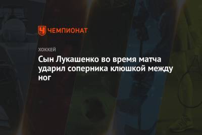 Сын Лукашенко во время матча ударил соперника клюшкой между ног