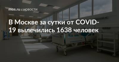 В Москве за сутки от COVID-19 вылечились 1638 человек