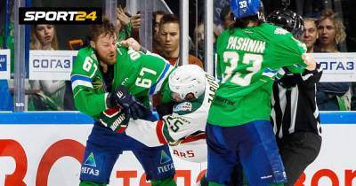 Легендарная драка российского хоккеиста Зарипова. Он избил шведа Умарка, впервые в карьере сбросив перчатки: видео