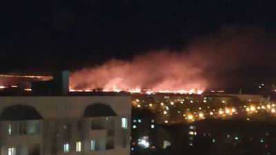 В тюменском микрорайоне Антипино крупный пожар