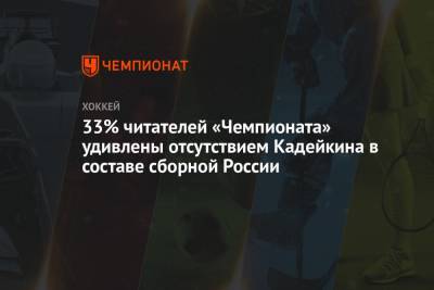 33% читателей «Чемпионата» удивлены отсутствием Кадейкина в составе сборной России