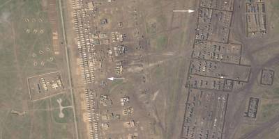 В Крыму на юге Керченского полуострова с помощью спутника обнаружили новый крупный полевой лагерь российских войск - фото - ТЕЛЕГРАФ