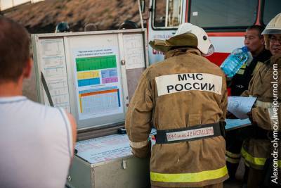 В Астрахани полыхает сильный пожар