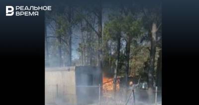 В Татарстане в Тукаевском районе произошел пожар на кладбище