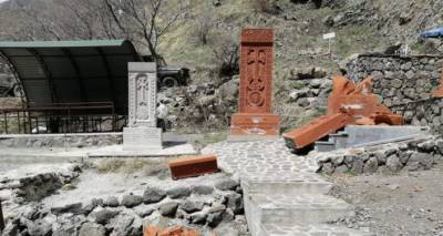 Вандализм в армянском селе: в Нор Ерзнка обнаружены разрушенные хачкары