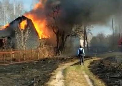 В Рязанской области из-за пала травы сгорела деревня
