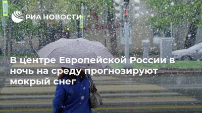 В центре Европейской России в ночь на среду прогнозируют мокрый снег