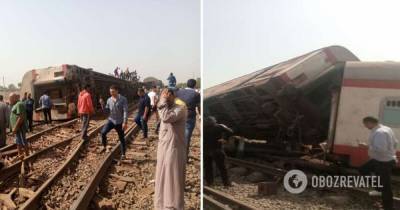 В Египте поезд сошел с рельс: погибли более 30 человек, больше 100 ранены - фото, видео