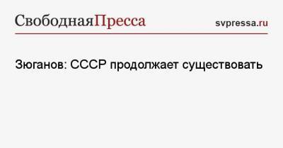 Зюганов: СССР продолжает существовать