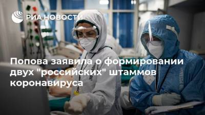 Попова заявила о формировании двух "российских" штаммов коронавируса