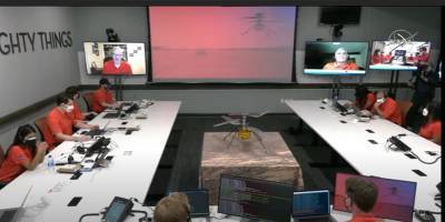 Вертолет Ingenuity NASA 19 апреля провел первый испытательный полет над Марсом - видео - ТЕЛЕГРАФ