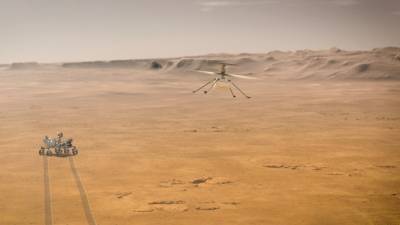 Вертолет Ingenuity пролетел над Марсом и совершил успешную посадку
