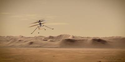 Вертолет Ingenuity впервые пролетел над поверхностью Марса