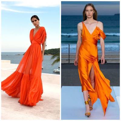 Оранжевый – хит сезона: 10 модных платьев апельсинового цвета