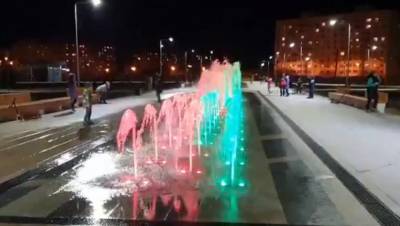 В Твери в сквере на улице Можайского протестировали новый фонтан